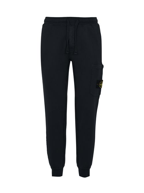 Pantalone jogger 6200010 in felpa di cotone Navy blue STONE ISLAND | 6200010S0051V0020
